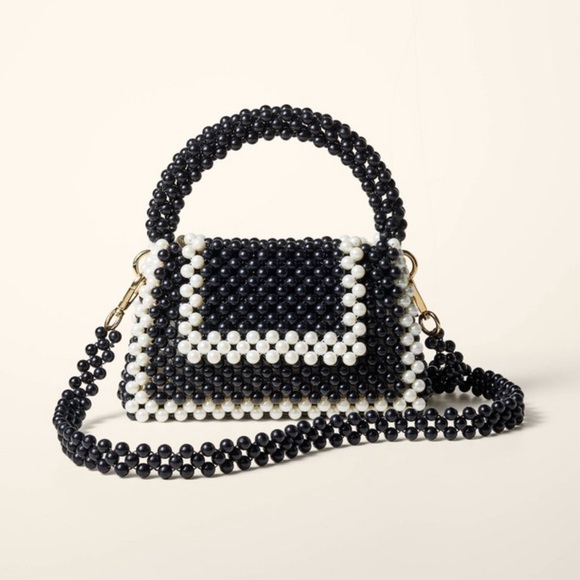 kate spade Handbags - Kate Spade x Target Black and White Colorblock Beaded Crossbody Bag
